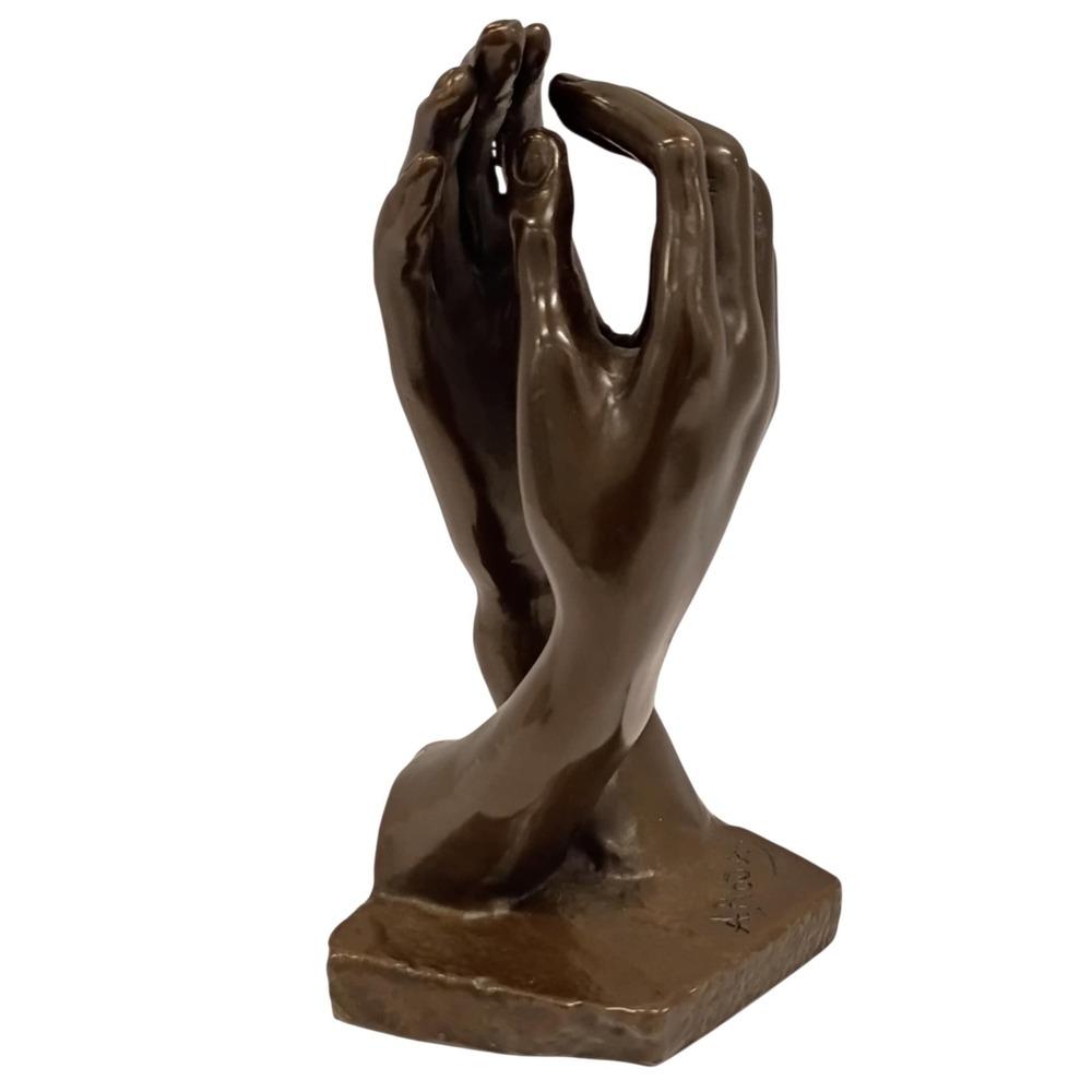 Bronze The Cathedral Hands Statue by Rodin Replica Famous‎ Sculpture 8.5" H